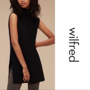Wilfred Durandal black funnel neck sleeveless knit sweater